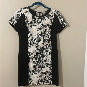 Banana Republic Factory Shift Dress black white grey and pink 🖤💕🌚